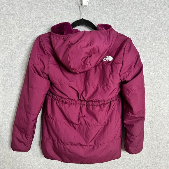 The North Face Kids Mossbud Reversible Parka Hooded Jacket Large 12 New $150 - Picture 6 of 17